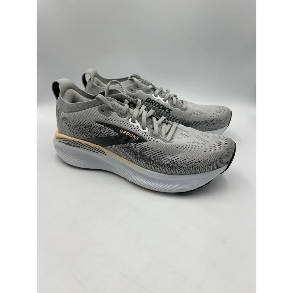Brooks Adrenaline GTS 25 Mens Running Shoes Gray Sneaker Size 10.5